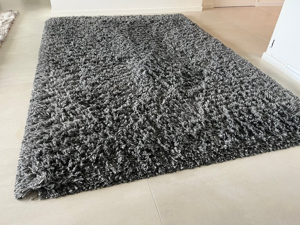 Donker grijs tapijt (170x240cm), Maison & Meubles, Noir, Moins de 5 m², Enlèvement, Utilisé