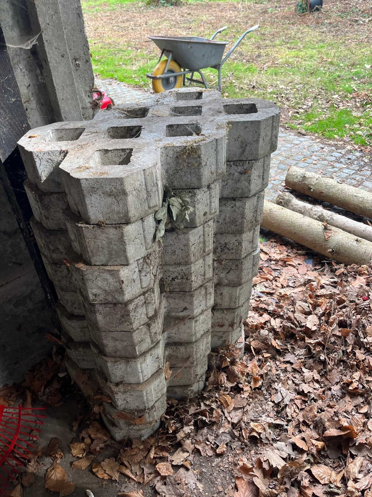 9 Grasdallen 60x40x10, Tuin en Terras, Ophalen, Gebruikt