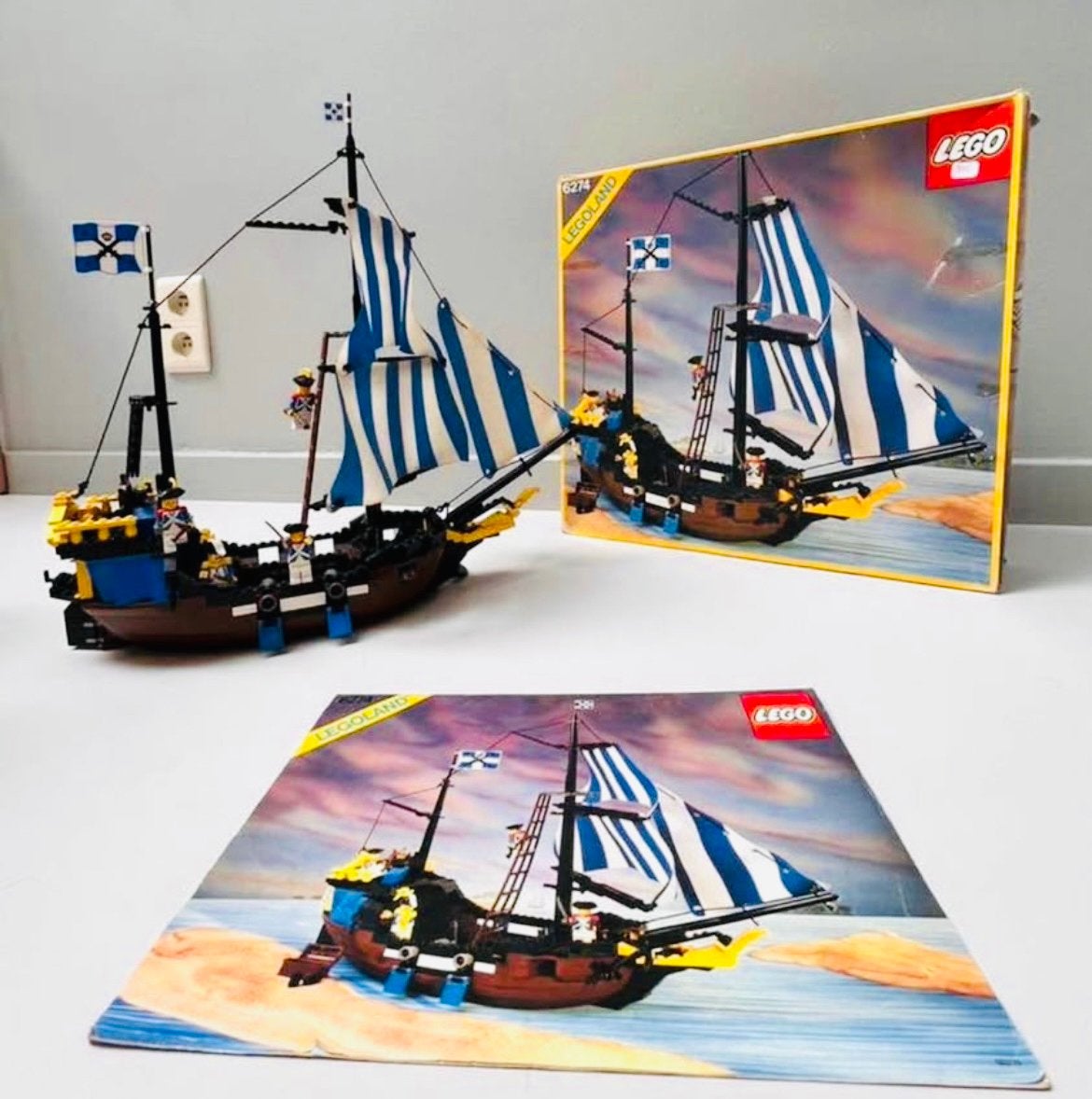 LEGO 6274 Caribbean Clipper – compleet met doos– 1989, Instructions incluses, Enlèvement ou Envoi, Lego, Ensemble complet