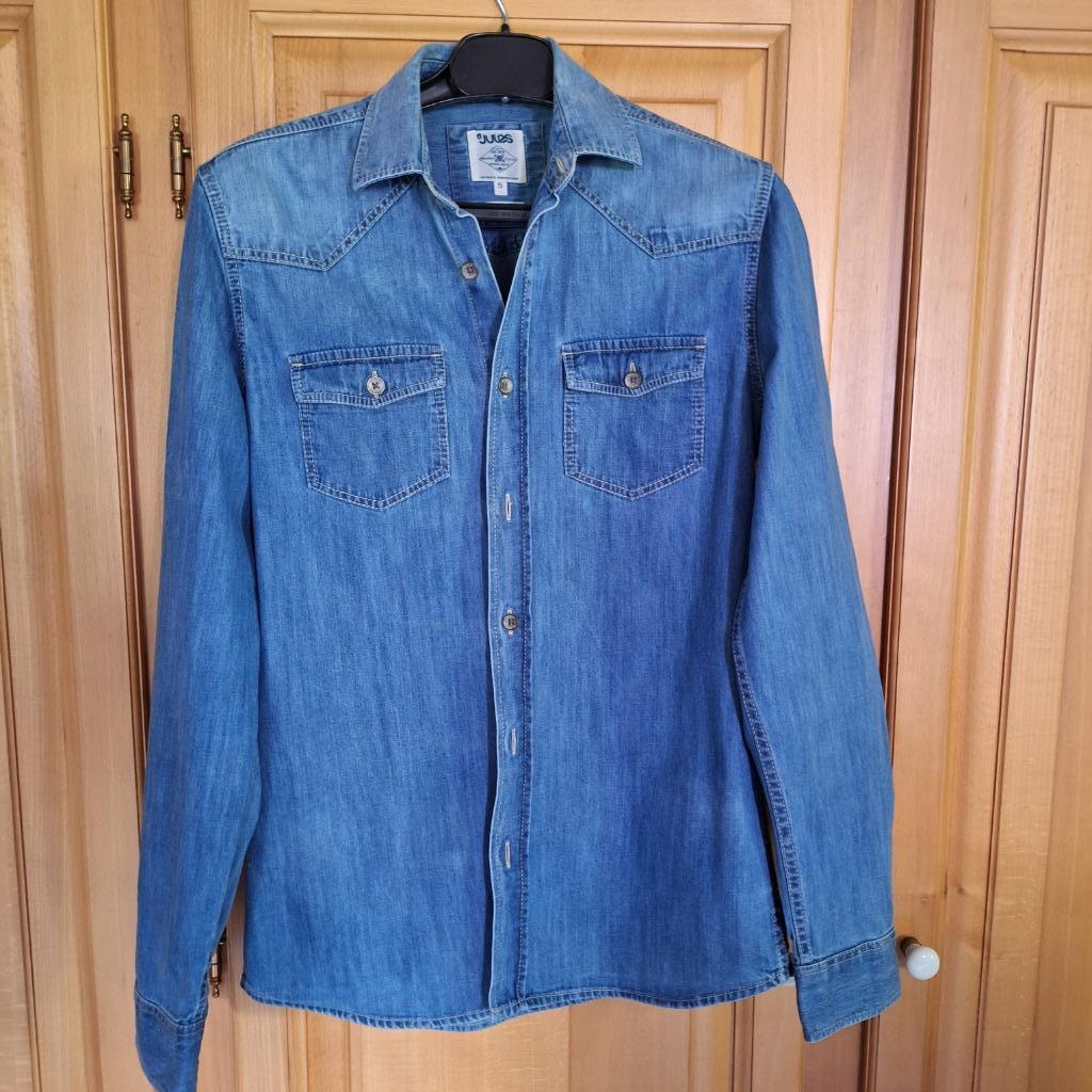 Jules hemd met jeanslook Slim S, Verzenden, Zo goed als nieuw, Blauw, JULES