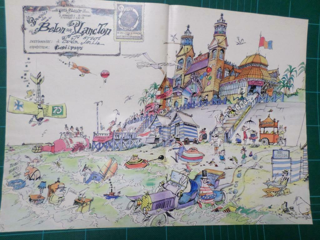 Souvenir de Belon-sur-Plancton - poster (E.Paape - Godi) '72, Enlèvement ou Envoi, Rectangulaire horizontal, A1 jusqu'à A3, Utilisé