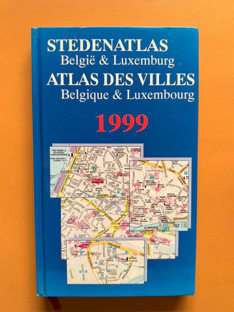 Stedenatlas België & Luxemburg 1999, Overige atlassen, Ophalen of Verzenden, Zo goed als nieuw, 1800 tot 2000