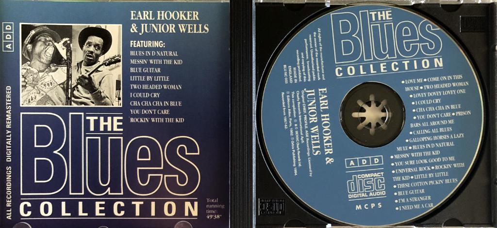 CD ‘EARL HOOKER & JUNIOR WELLS’ - The Blues Collection N30, Ophalen, 1960 tot 1980, Zo goed als nieuw, Blues