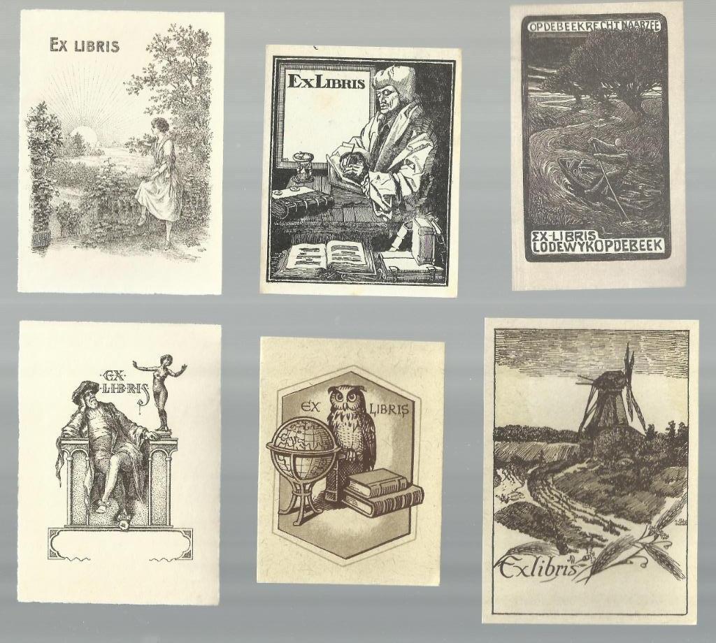 12 x EX - LIBRIS  -  zie / voir scan's, Verzamelen, Verzenden, 1940 tot 1960, Zo goed als nieuw, Overige onderwerpen