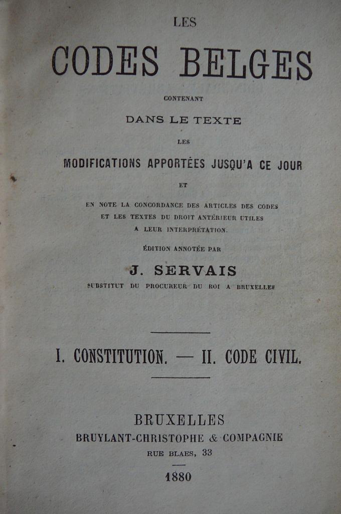 Les codes belges contenus et le texte les modifications, Enlèvement ou Envoi