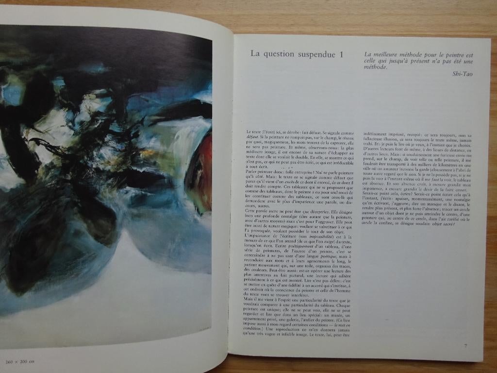 Zao Wou-Ki, 1984, La Connaissance Bruxelles, monographie, Peinture et dessin, Enlèvement ou Envoi, Jean Laude, Comme neuf
