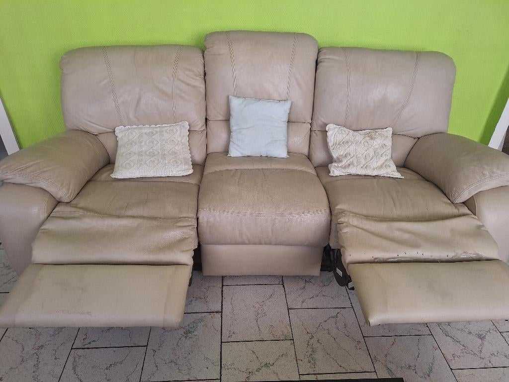 Divan avec relax, Trois personnes, Banc droit, Comme neuf, Enlèvement