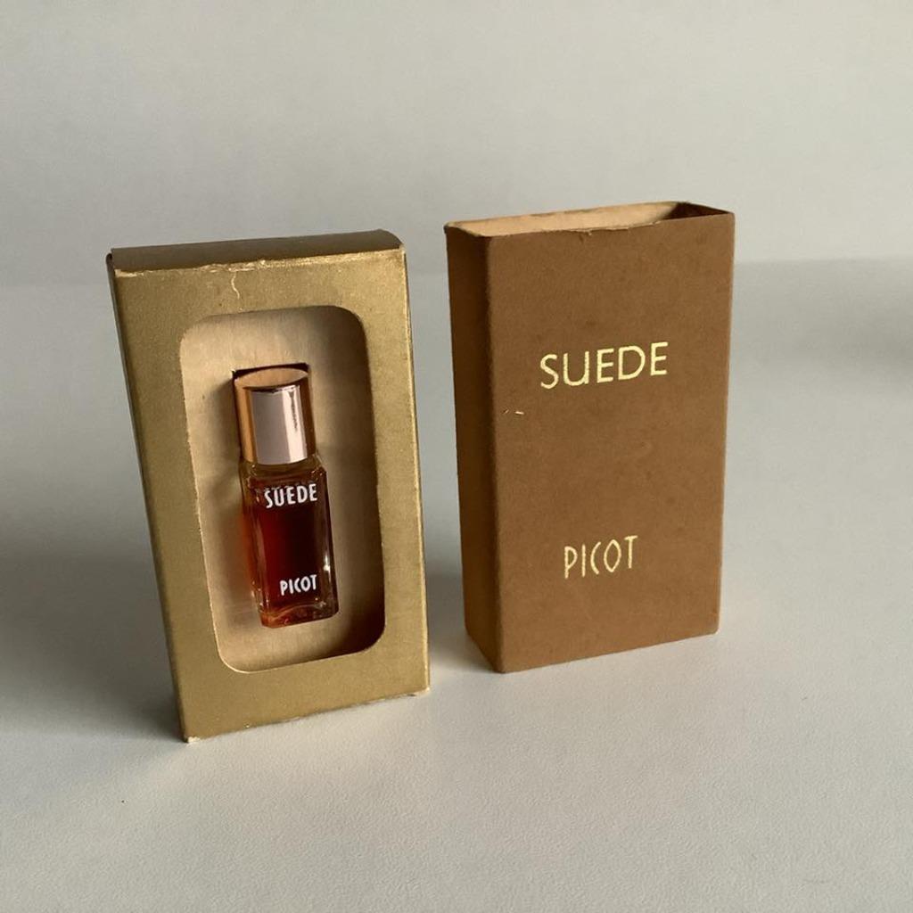 vintage flacon de parfum miniature en daim de Picot, Enlèvement ou Envoi, Utilisé, Miniature