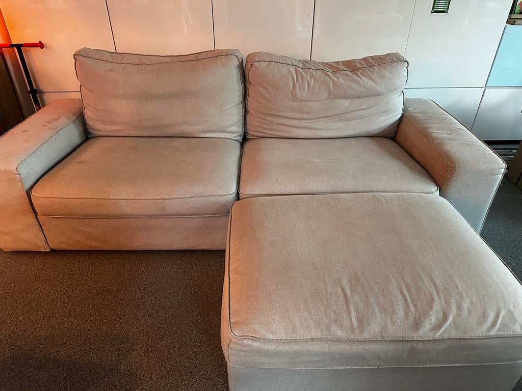Tweezit ikea met poef, Huis en Inrichting, Ophalen, Gebruikt