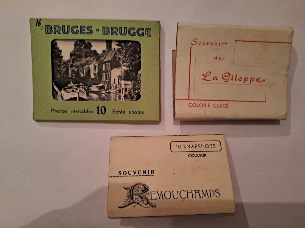 Souvenir, Bruges, La Gileppe, Remouchamps, Enlèvement, 1940 à 1960, Non affranchie