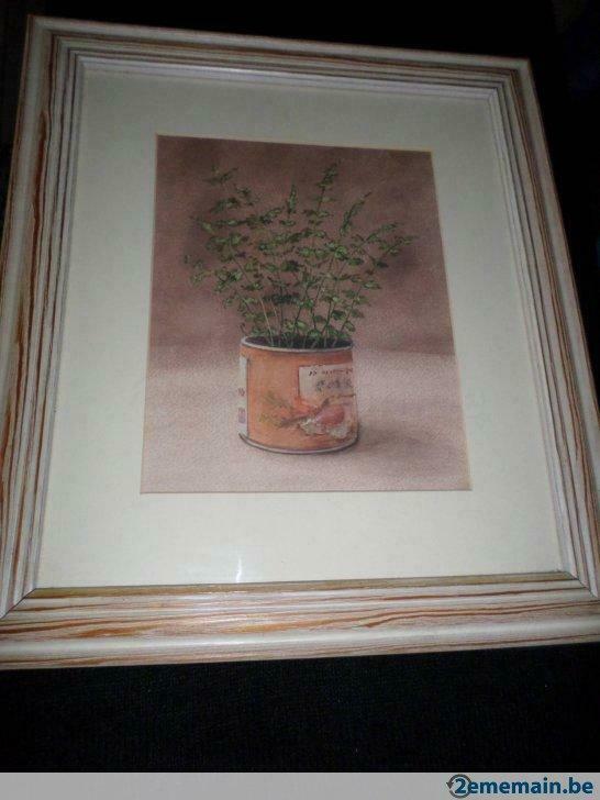 cadre dessin pot de menthe, Enlèvement ou Envoi, Utilisé
