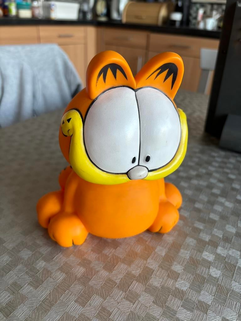 Collectorsitem vintage spaarpot Garfield, Ophalen, Kunststof, Strip- of Tekenfilmfiguur
