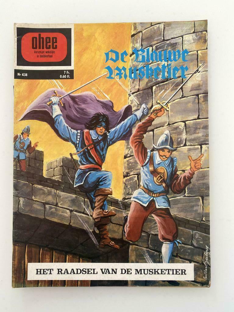 Strip Ohee 438 Blauwe Musketier Raadsel 4 9 1971, Boeken, Gelezen, Ohee, Eén stripboek, Ophalen of Verzenden