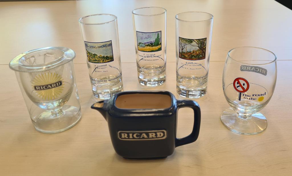 Lot RICARD, Verzamelen, Glas en Drinkglazen, Zo goed als nieuw, Borrel- of Shotglas, Ophalen