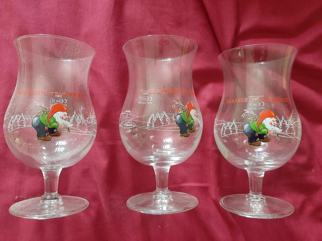2 bierglazen Achouffe La Chouffe (33cl), Verzamelen, Biermerken, Ophalen of Verzenden, Nieuw, Glas of Glazen, Overige merken
