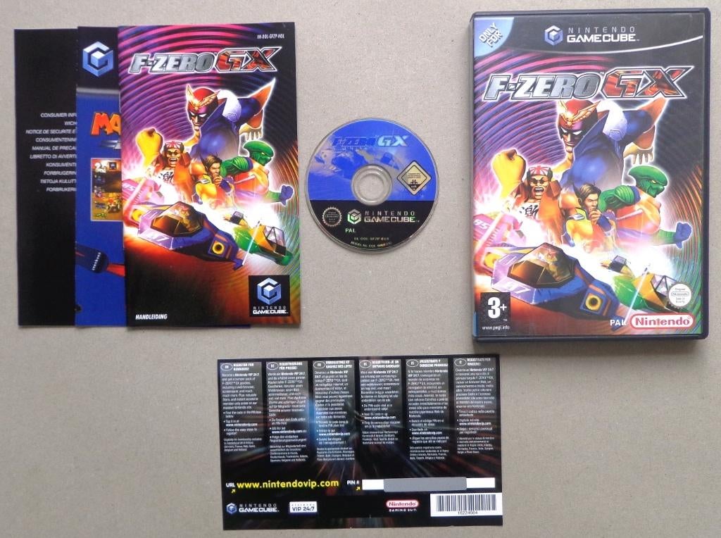 F Zero GX + VIP voor de Nintendo GameCube Compleet, Games en Spelcomputers, Ophalen of Verzenden, Zo goed als nieuw