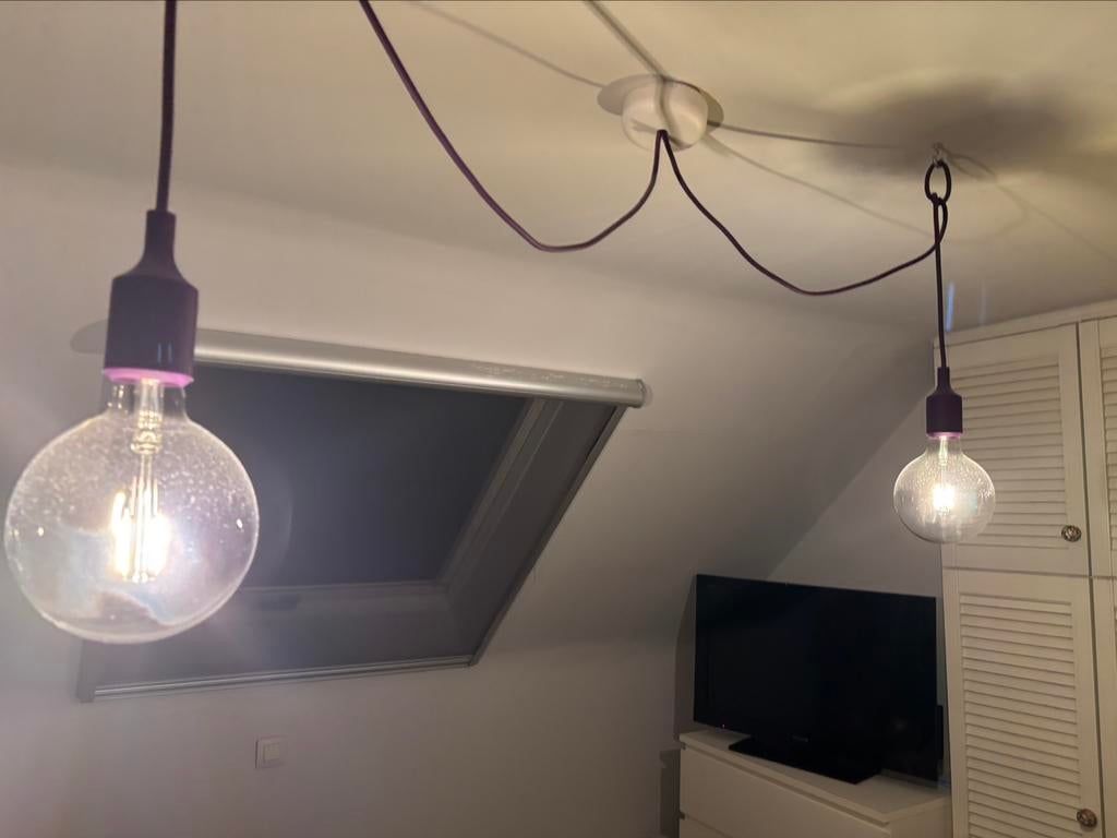 Hanglamp  led Muuto paars 2 stuks - met ophanging, Ophalen of Verzenden