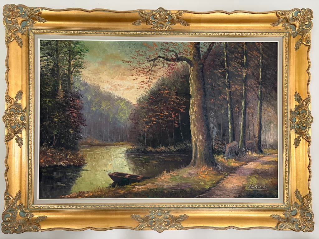 Schilderij VD Bulcke, Antiek en Kunst, Ophalen