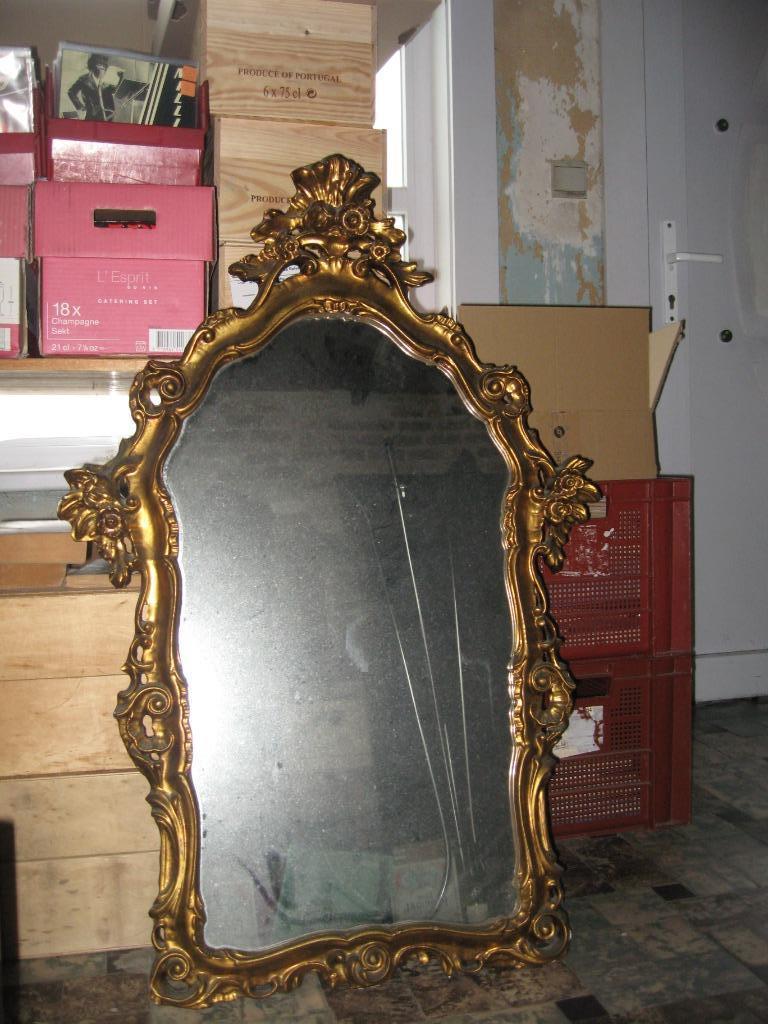 Zeer mooie historische spiegel, Antiek en Kunst, Ophalen, Ovaal, Minder dan 50 cm, Minder dan 100 cm