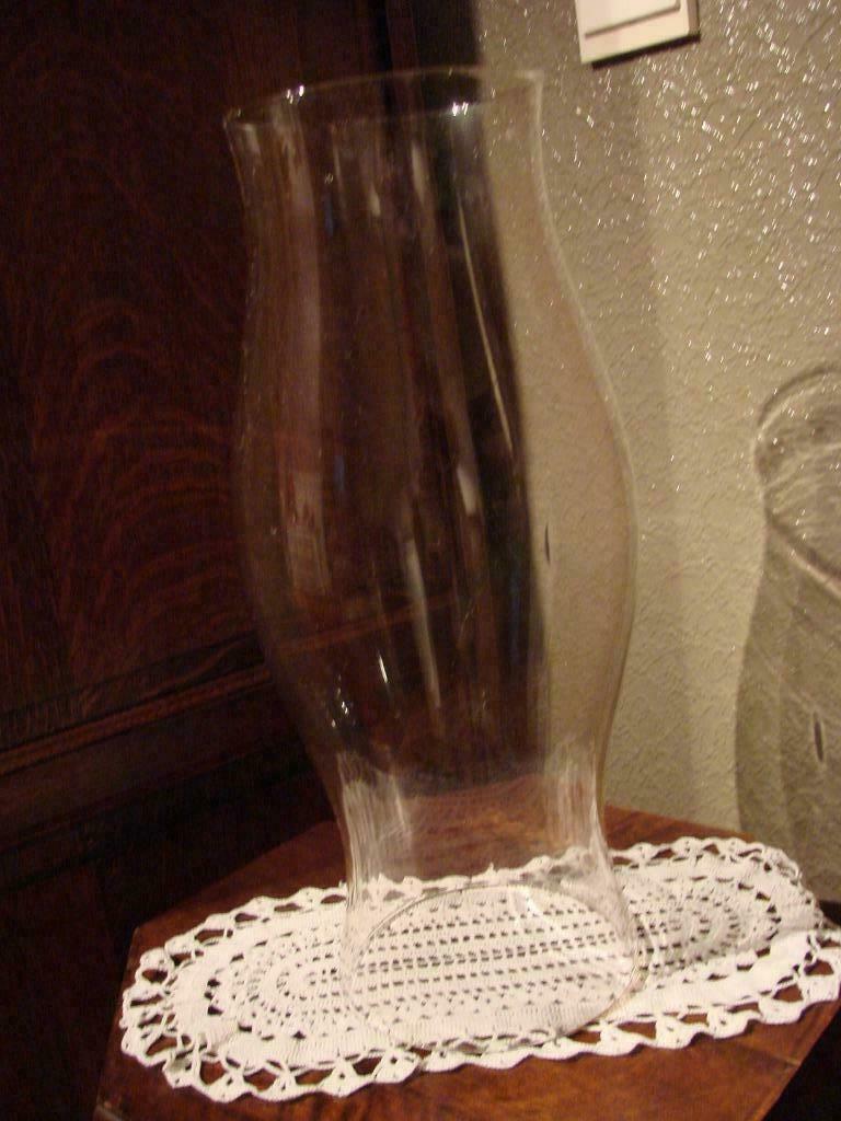 antiek/ brocante 2 hoge glazen stolpen, Ophalen of Verzenden, Zo goed als nieuw