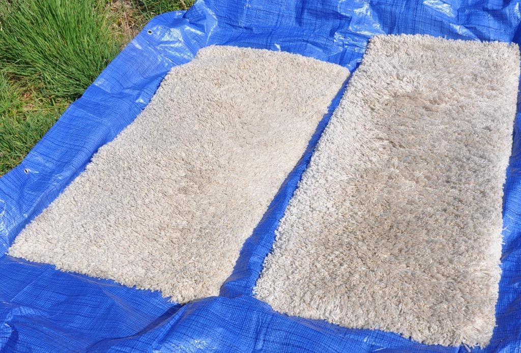 paire de tapis descende de lit poil long, Ophalen of Verzenden, Zo goed als nieuw