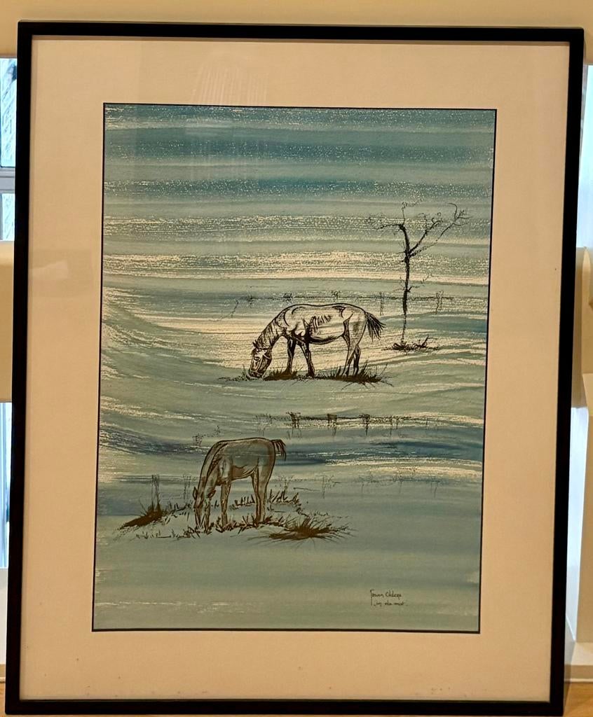 Set aquarellen paarden, Ophalen