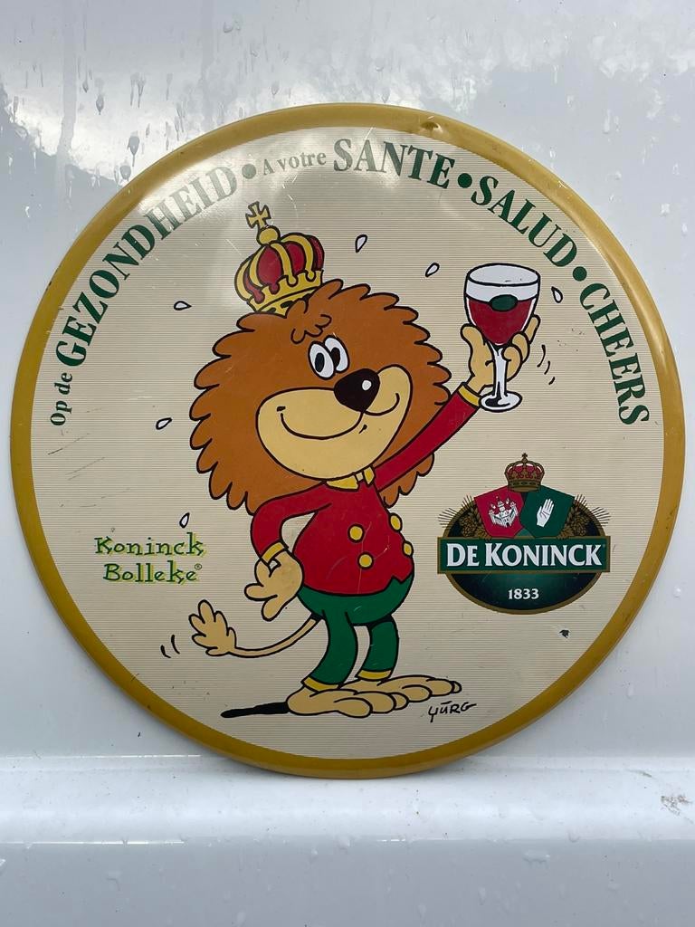 Oud reclamebord de coninck, Ophalen of Verzenden, Zo goed als nieuw, Reclamebord