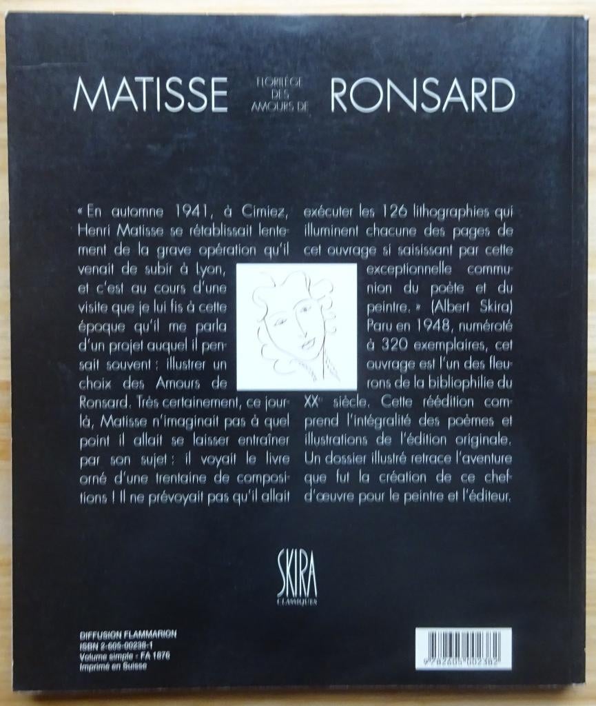Matisse, florilège des amours de Ronsard, 1993 Skira, Ophalen of Verzenden, Gelezen, Schilder- en Tekenkunst