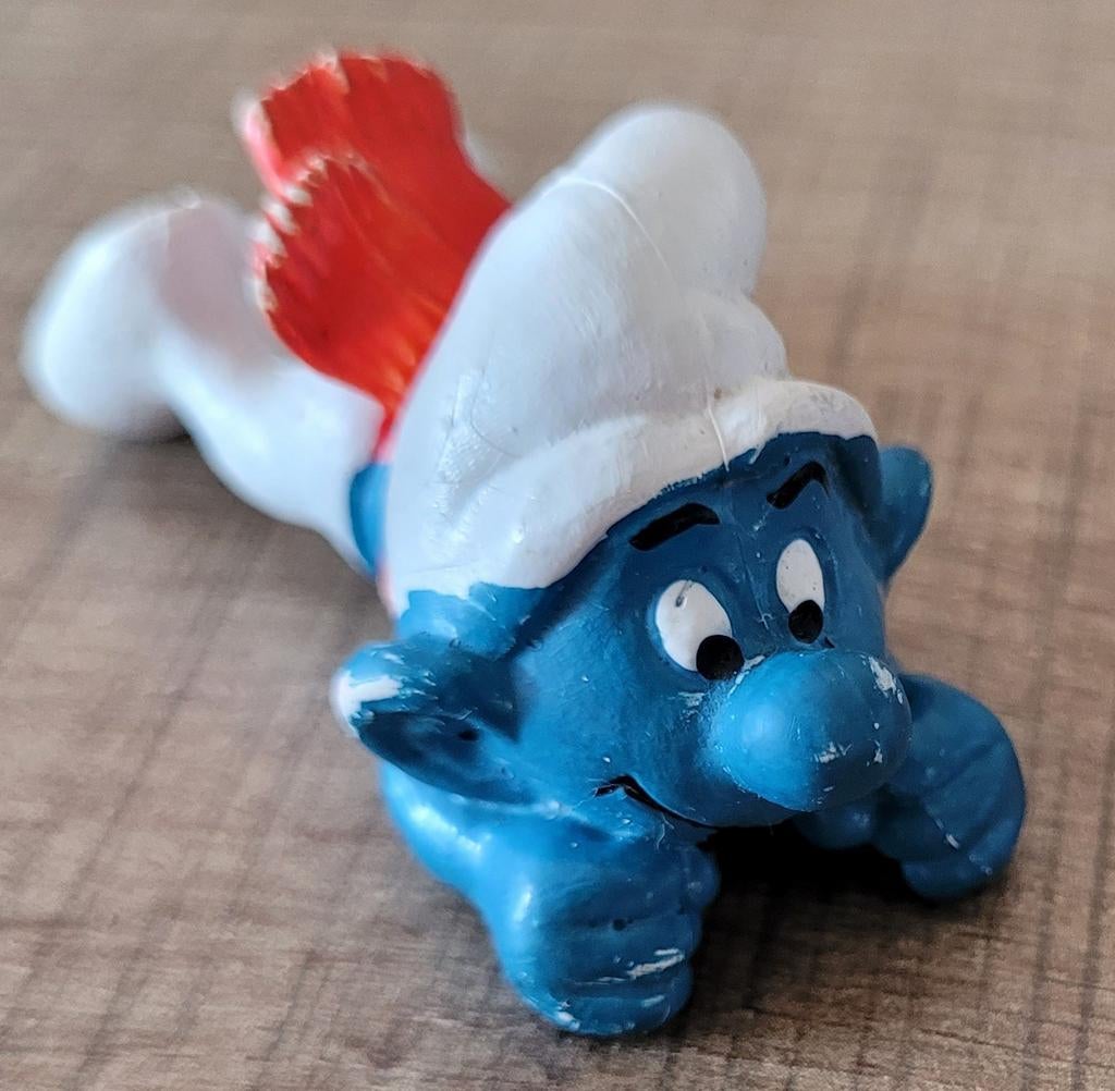 De Smurfen: vliegende smurf, Verzamelen, Stripfiguren, Ophalen of Verzenden, Smurfen, Gebruikt, Beeldje of Figuurtje