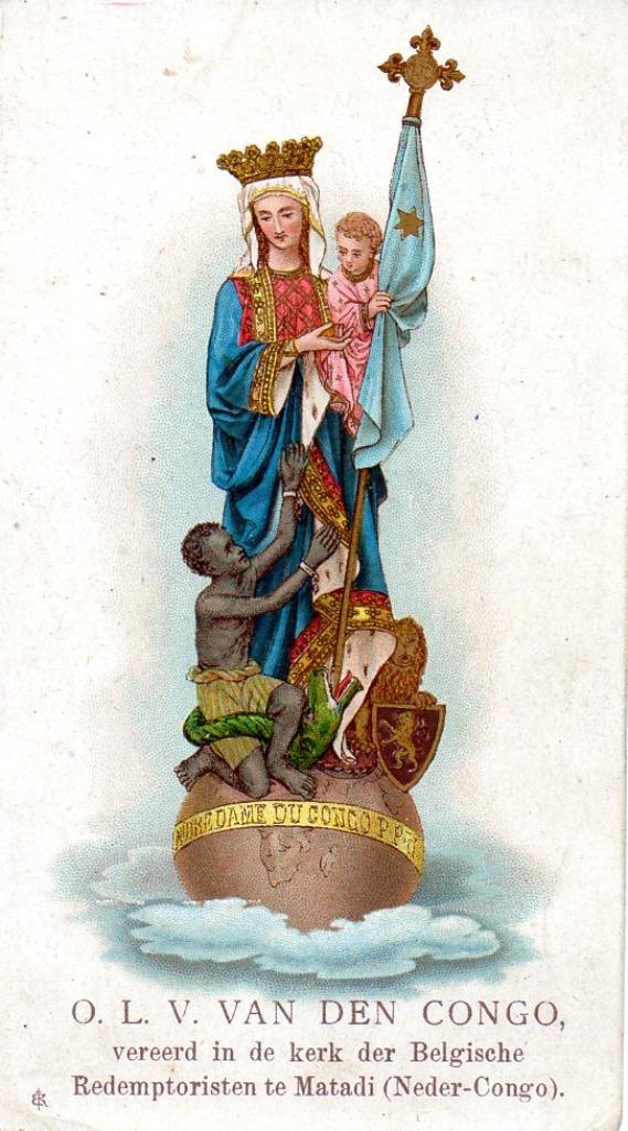 devotieprentje OLV van den Congo, Ophalen of Verzenden, Kaart of Prent, Christendom | Katholiek