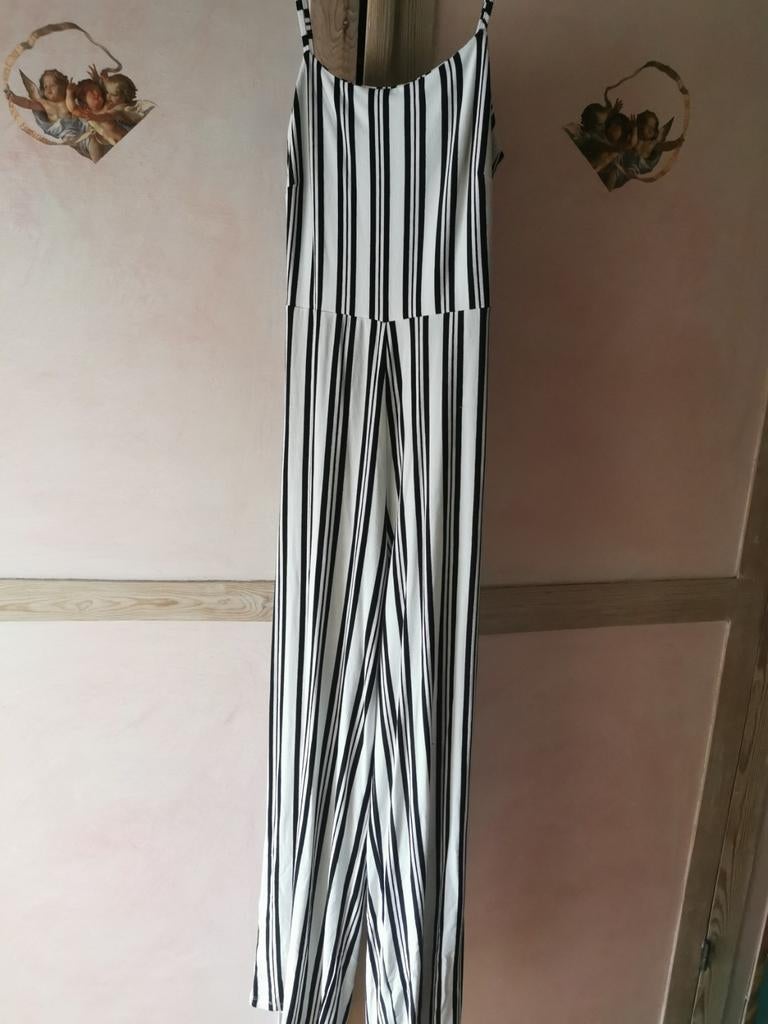 Mooie gestreepte jumpsuit van Stradivarius, Ophalen of Verzenden, Zo goed als nieuw, Maat 36 (S), Wit