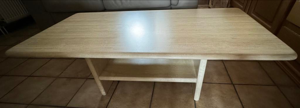 Table basse en travertin, Maison & Meubles, Tables | Tables de salon, Enlèvement, Comme neuf