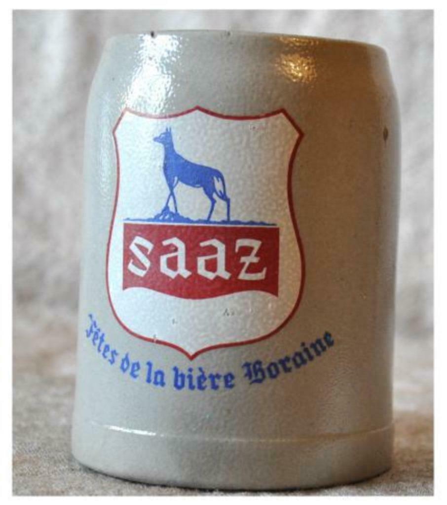 § chope en gres saaz 1/2 litre, Collections, Enlèvement ou Envoi, Utilisé, Chope(s), Autres marques