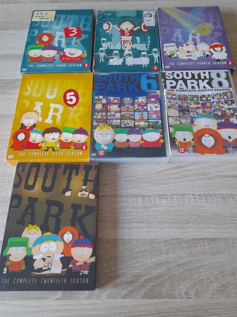 South park 3 2x 4 5 6 8 9 DVD'S COLLECTIE, Ophalen of Verzenden, Zo goed als nieuw, Boxset