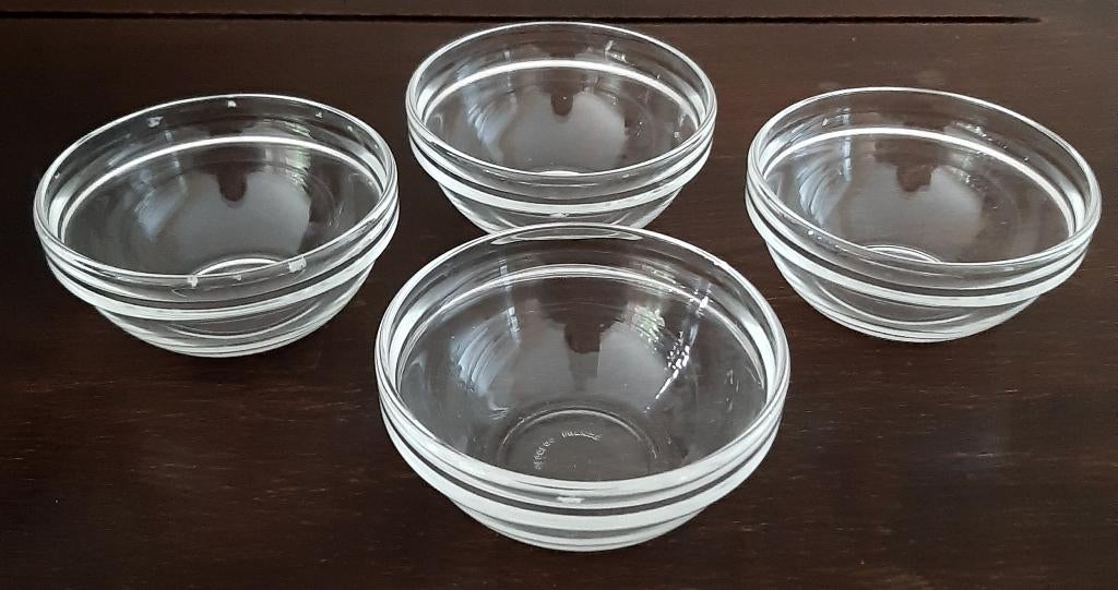 Glazen schaaltjes (4 stuks), Ophalen of Verzenden, Glas