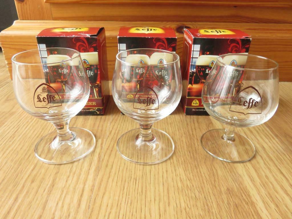 3 superbes galopins mini verre Leffe de 7,5cl, Enlèvement ou Envoi, Neuf, Verre à bière