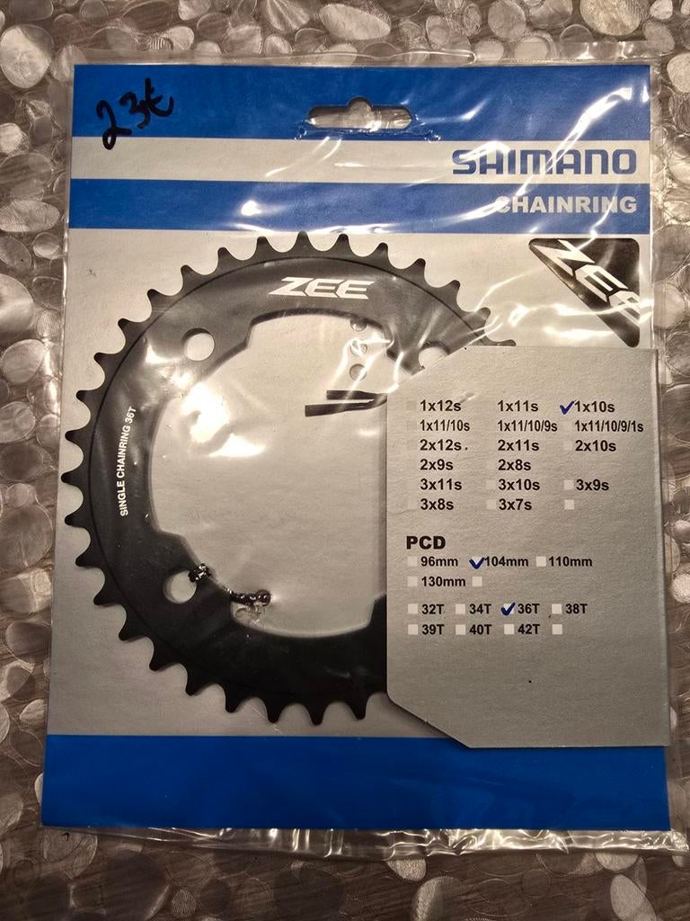 Shimano kettingblad met 36 tanden vooraan, Fietsen en Brommers, Fietsonderdelen, Ophalen, Nieuw