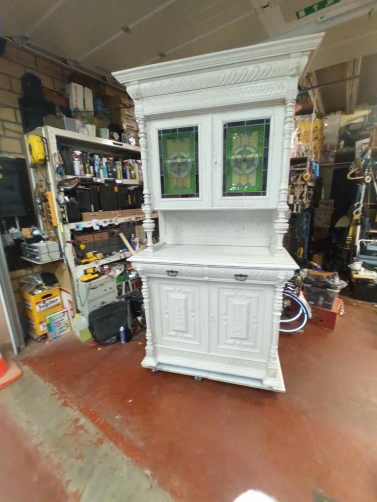 Zeer oude eiken kast met  modern uitzicht, Antiek en Kunst, Antiek | Meubels | Kasten, Ophalen