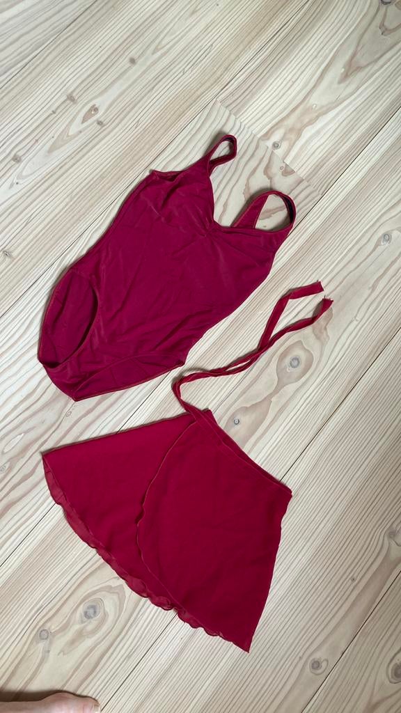 Balletpak 12 tot 15 jaar wijnrood mooie staat, Sport en Fitness, Ballet, Ophalen of Verzenden, Gebruikt, Kleding