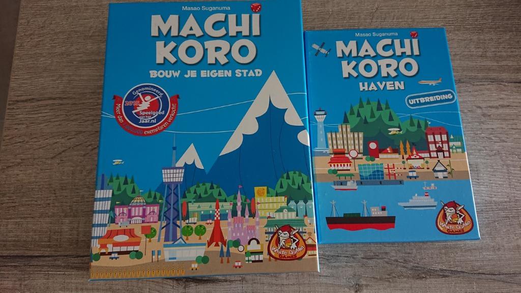 Machi Koro Basisspel + Uitbreiding Haven, Vijf spelers of meer, Ophalen, Zo goed als nieuw, White Goblin Games