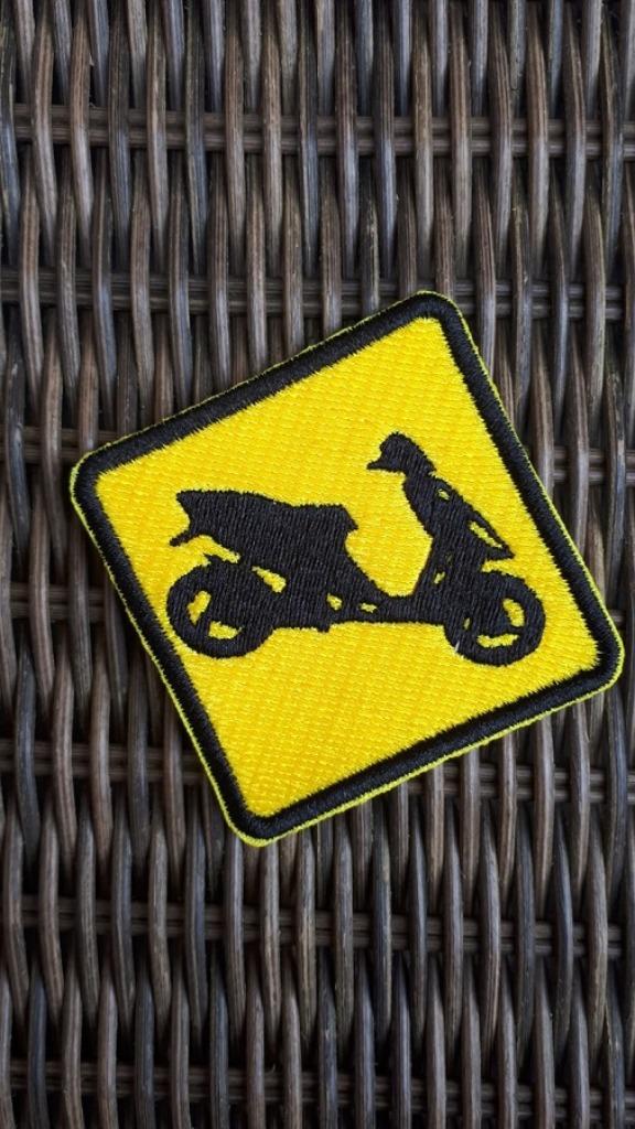 Scooter / brommer strijk patch embleem - 68 x 68 mm, Ophalen of Verzenden, Nieuw