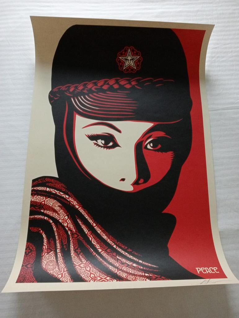 Litho van Frank Shepard Fairy Obey " Peace " nieuwstaat, Antiek en Kunst, Ophalen of Verzenden
