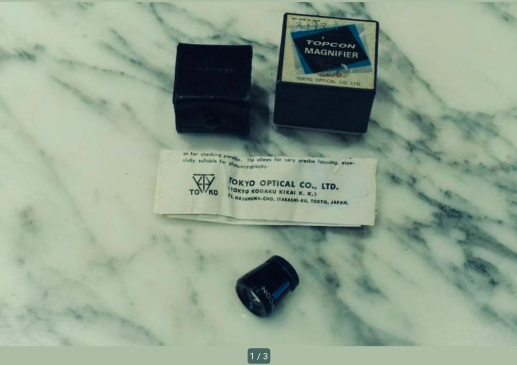 Loupe TopCon, Enlèvement ou Envoi, 1960 à 1980, Lentille ou Lentilles