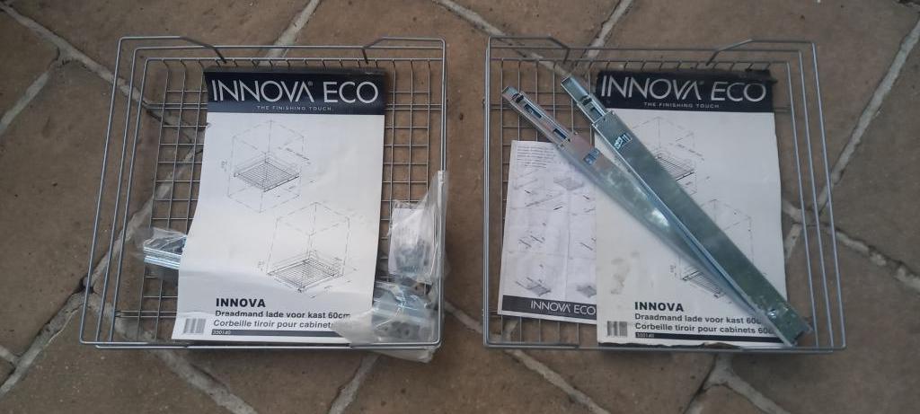 2 nieuwe telescopische laden INNOVA 60cm, 250 mm of meer, Overige typen, Nieuw, Ophalen of Verzenden