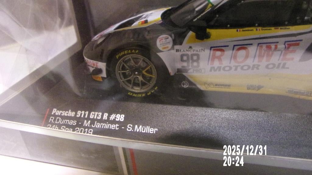 PORSCHE GT3"R" ROWE 24H SPA 19.IXO MODELS 1/43 NEW SCELLEE, Enlèvement ou Envoi, Neuf, Voiture, Autres marques