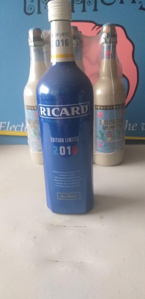 Fles 1 liter Ricard Euro 2016...limited edition volle fles, Enlèvement, Neuf
