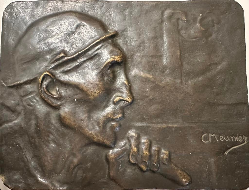 Plaque en bronze Constantin Meunier, Enlèvement ou Envoi, Bronze