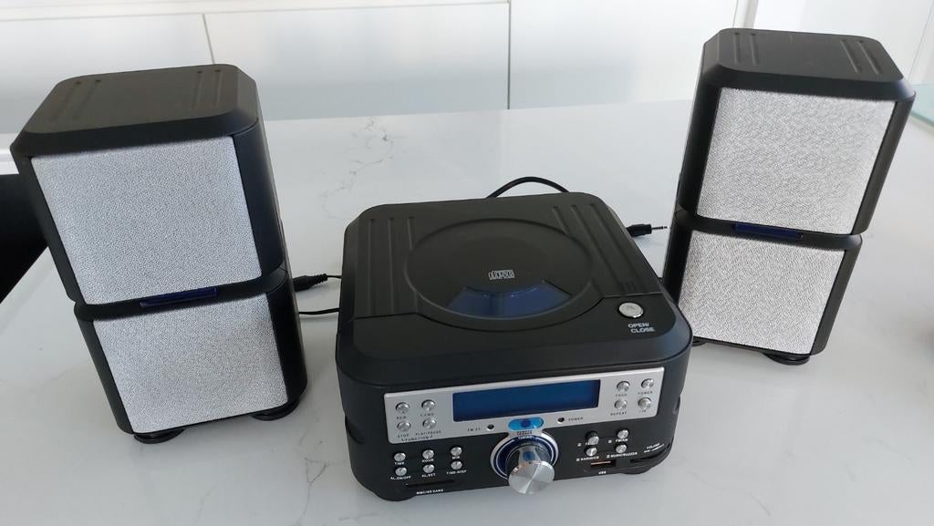 Mini Compact disc  Digital Audio met 2 kleine  Boxen, TV, Hi-fi & Vidéo, Enlèvement, Comme neuf, Radio