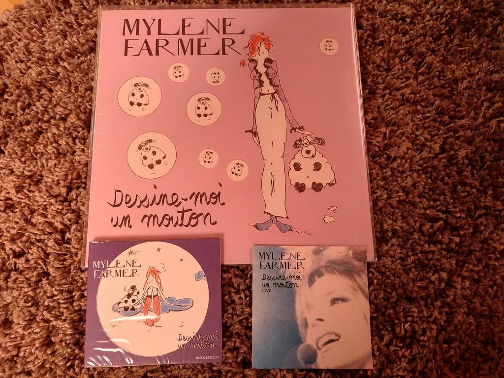 Mylène Farmer - Dessine-moi un mouton (3 pièces), Ophalen, Nieuw in verpakking, Single