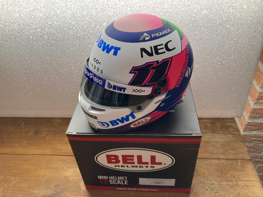 Sergio Perez 1:2 2019 helm Racing Point F1 Team Bell, Verzamelen, Automerken, Motoren en Formule 1, Ophalen of Verzenden, Nieuw